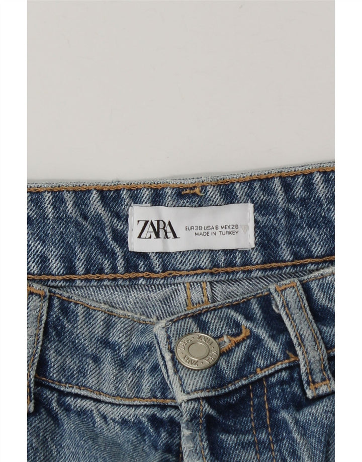 Zara Shorts De Mezclilla Para Mujer EU 38 Small W28 Azul