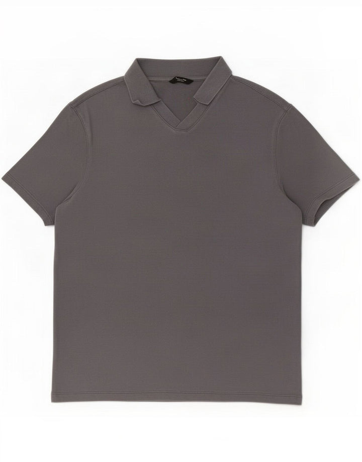 Massimo Dutti Polo Mujer UK 44 Algodón Gris Medio