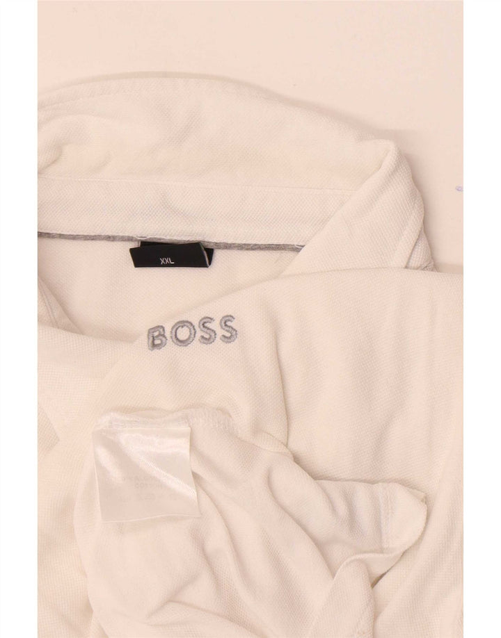 Polo Hugo Boss Hombre 2XL Algodón Blanco