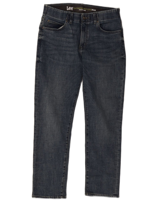 Vaqueros rectos cónicos flexibles para hombre Lee W32 L30 Algodón azul