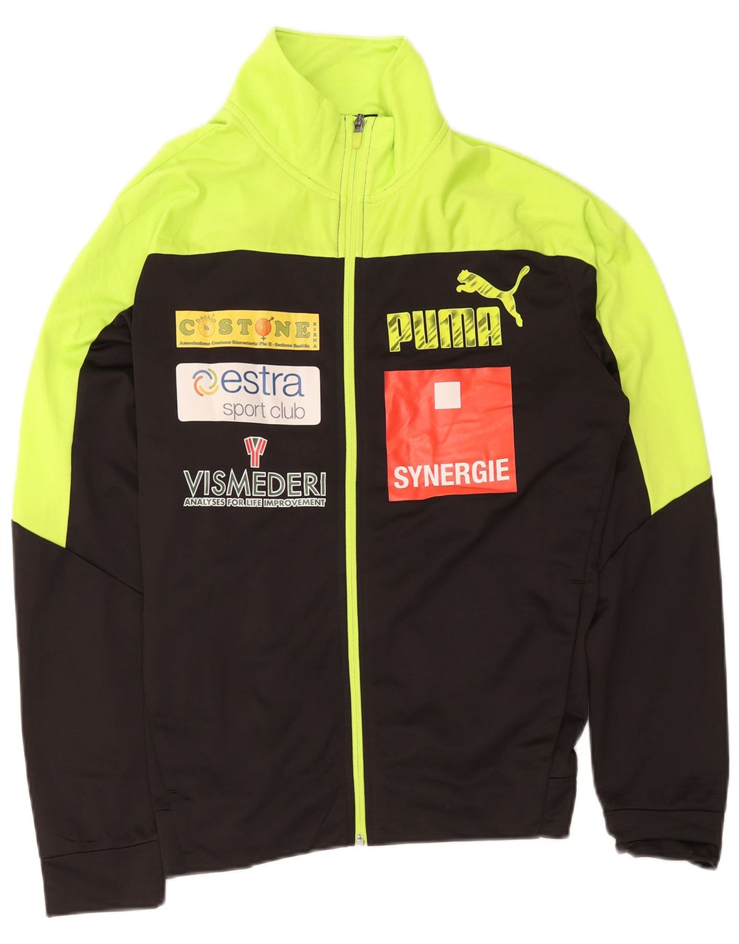 Puma Chaqueta De Chándal Con Gráfico Para Hombre Poliéster Color Block Negro Mediano