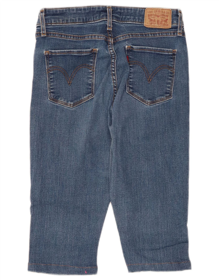 LEVI'S Jeans capri ajustados clásicos de talle medio para mujer US 6 Medium W26 L14 Azul