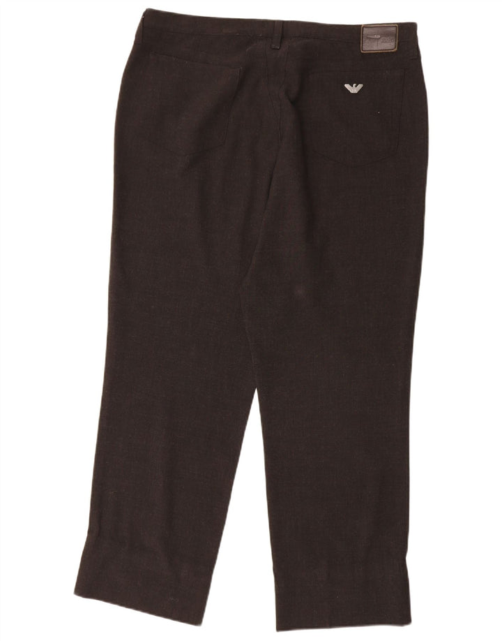 Armani Mujer Pantalones Casuales Rectos W36 L27 Marrón