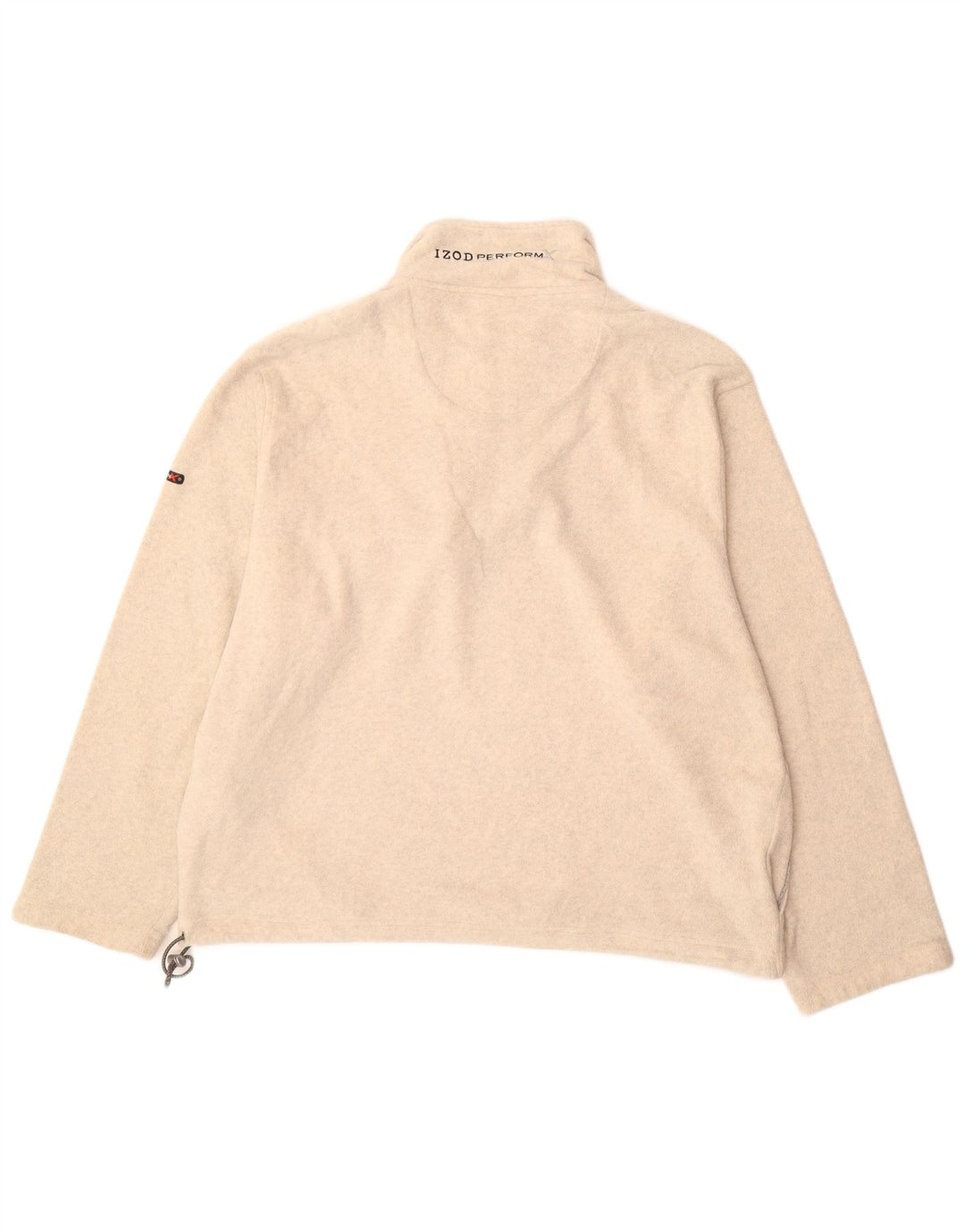 Izod Jersey Polar Hombre con Cremallera y Cuello XL Poliéster Beige