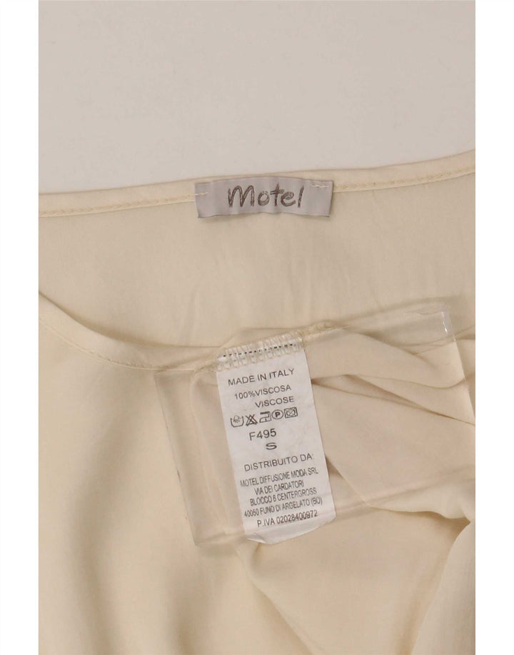 Motel Chaleco para mujer Top UK 10 Small Beige Viscosa