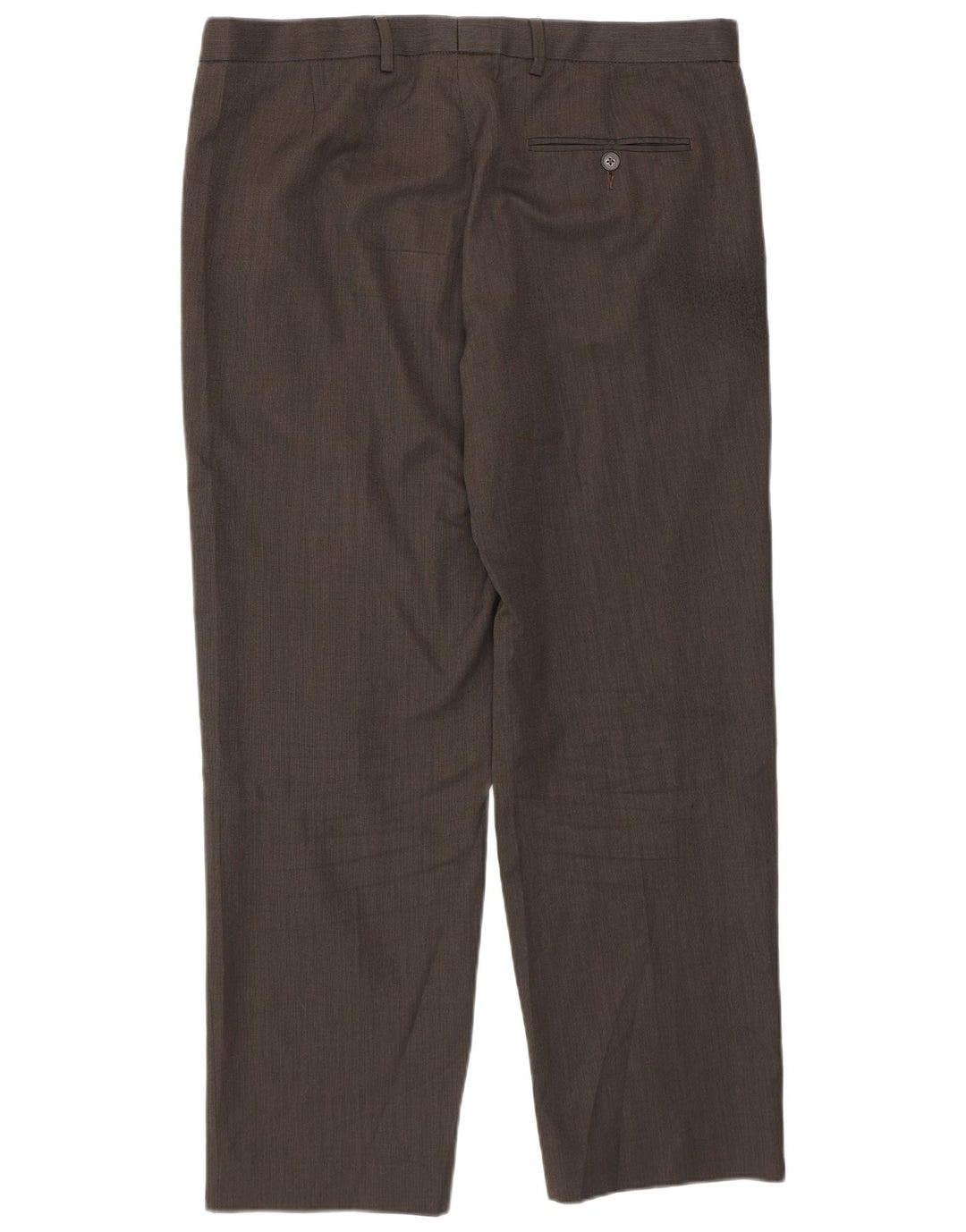 Marks & Spencer Pantalones casuales de corte regular para hombre W36 L29 Poliéster marrón