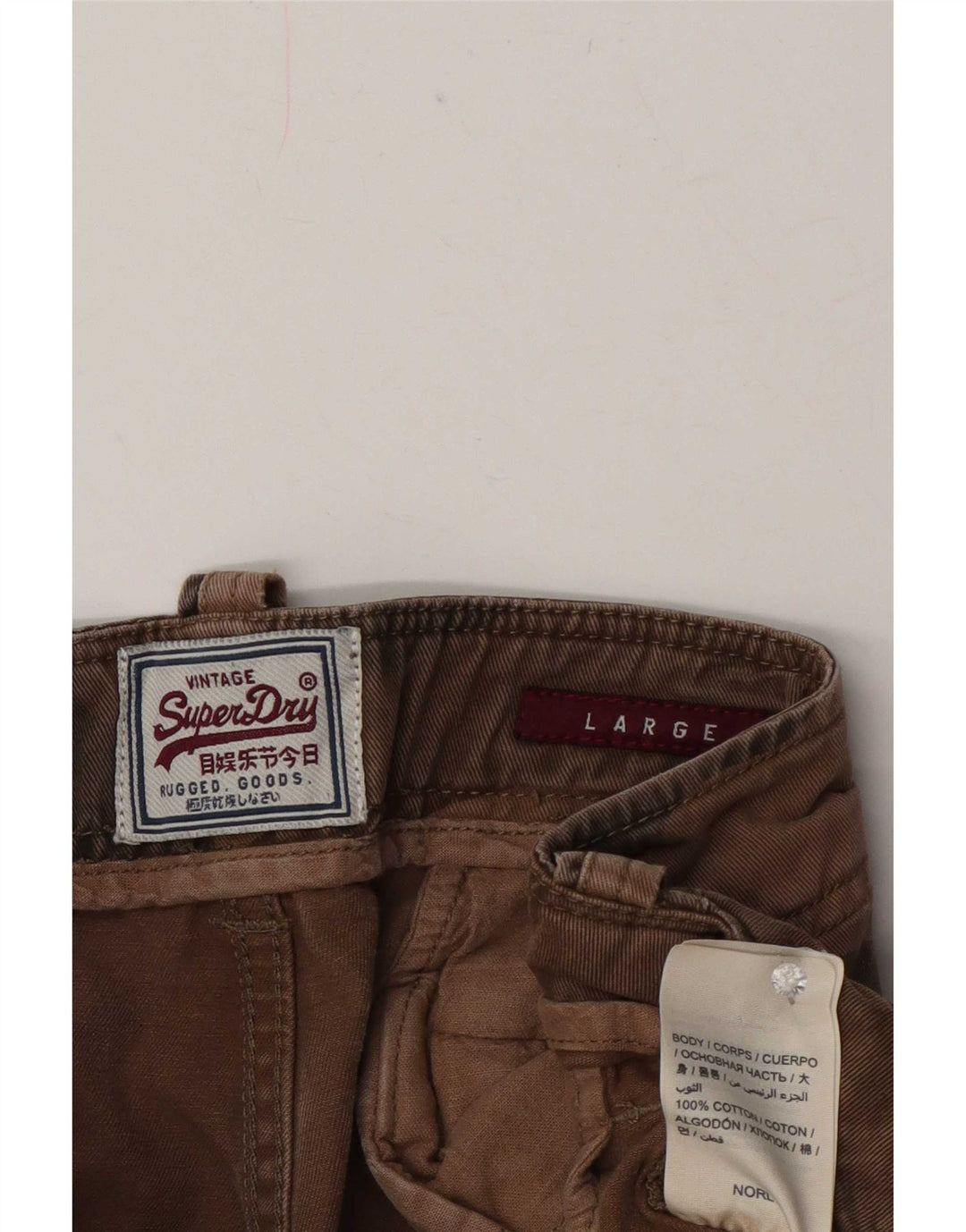 Superdry Shorts Cargo Para Hombre Grande W36 Algodón De Camuflaje Marrón