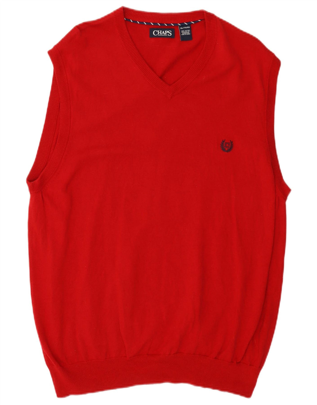 Chaps Chaleco para hombre Camiseta sin mangas XL Algodón rojo