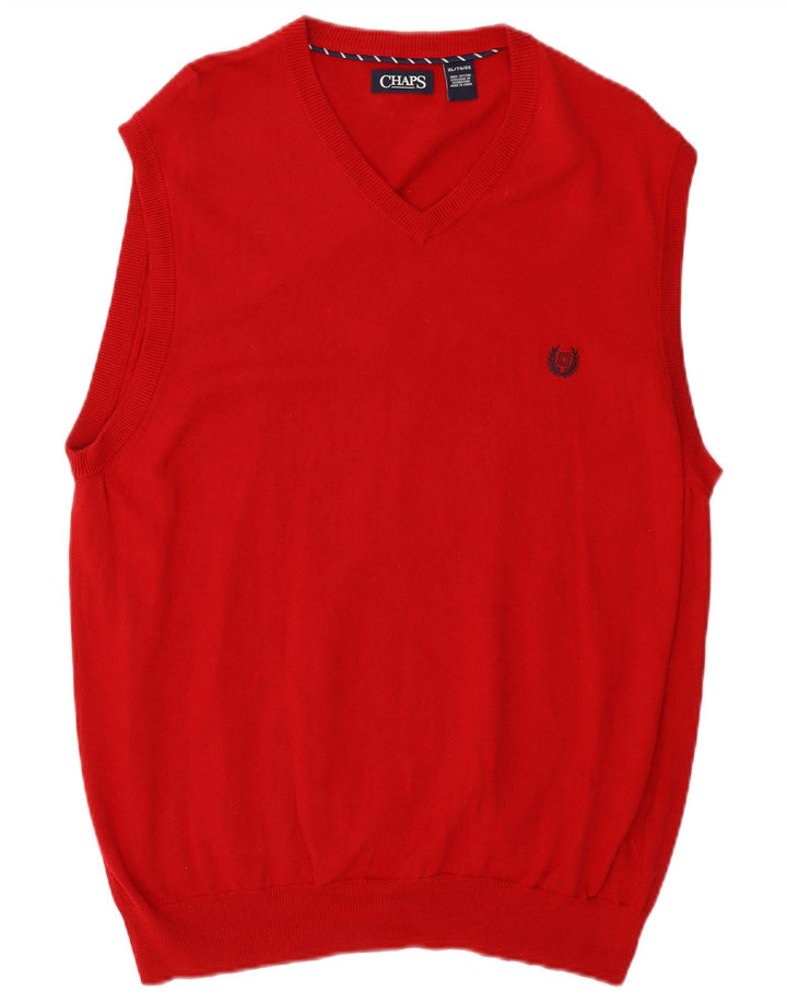 Chaps Chaleco para hombre Camiseta sin mangas XL Algodón rojo
