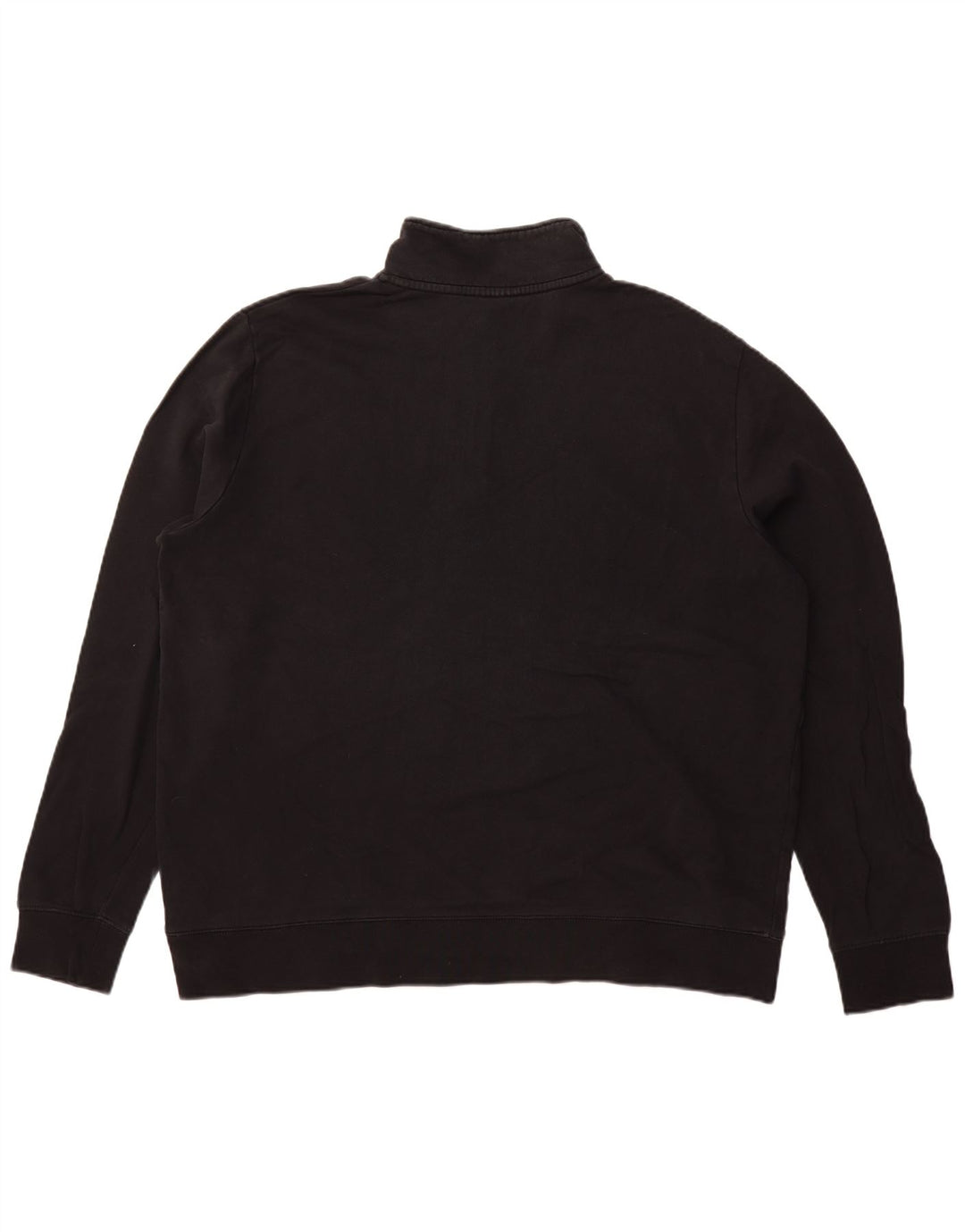 Marks & Spencer - Sudadera con cuello y cremallera para hombre, talla 3XL, algodón negro