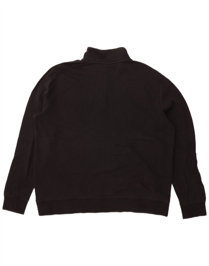 Marks & Spencer - Sudadera con cuello y cremallera para hombre, talla 3XL, algodón negro