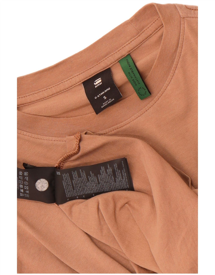 G-Star Hombre Camiseta Pequeña Algodón Beige