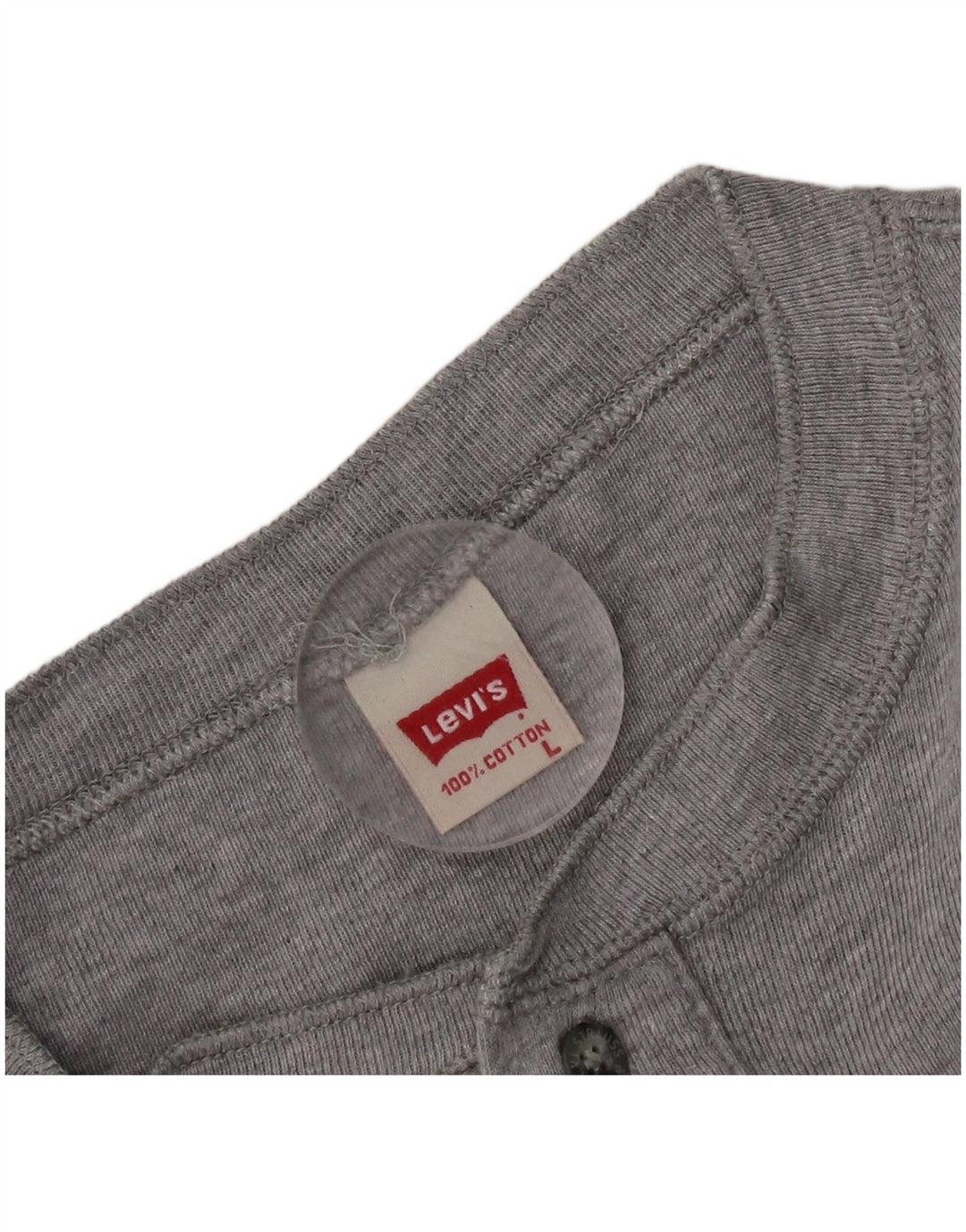 Levi's Top de manga larga para hombre de algodón gris grande