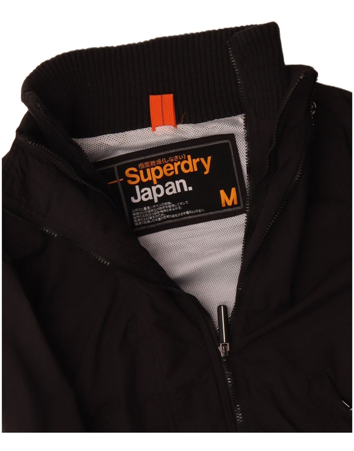 SUPERDRY Chaqueta cortavientos para mujer UK 44 Mediano Negro Poliéster