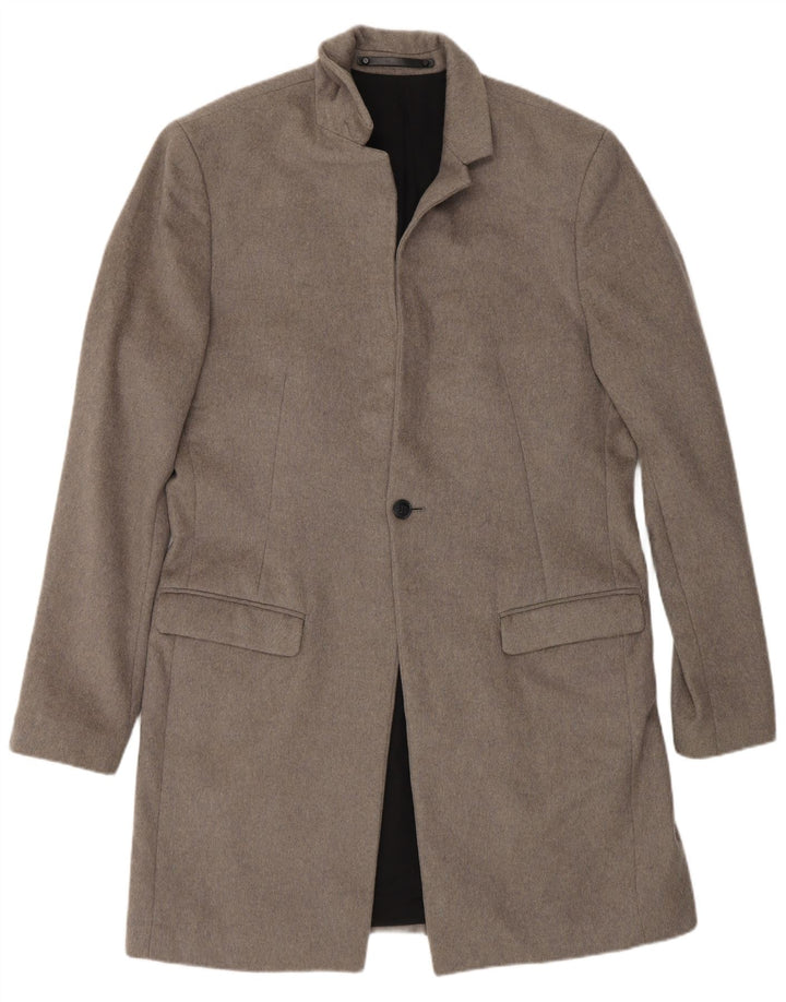 Abrigo All Saints para hombre UK 40 Lana gris grande