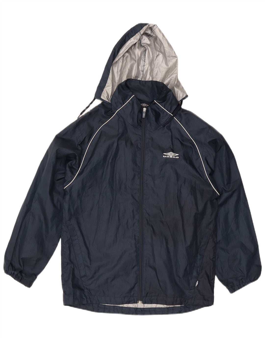 Umbro Chaqueta impermeable con capucha para hombre UK 36 Small Azul marino Poliéster