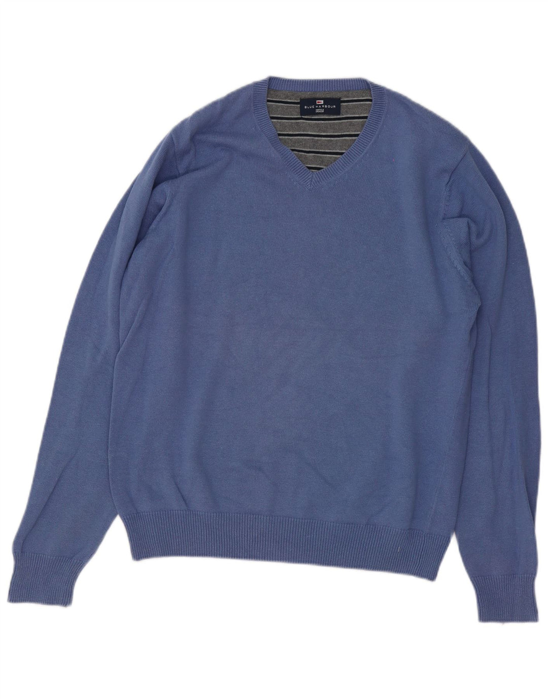 Marks & Spencer Jersey con Cuello en V Azul Harbor para Hombre Algodón Azul Medio