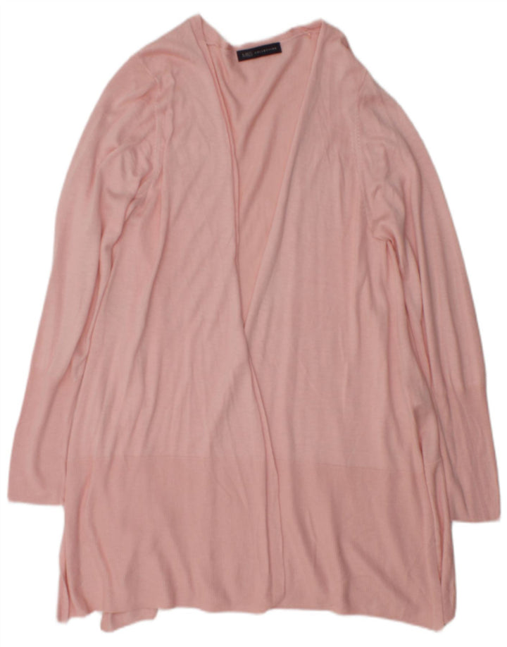 Marks & Spencer Suéter Cárdigan Abierto Largo para Mujer UK 46 Grande Rosa