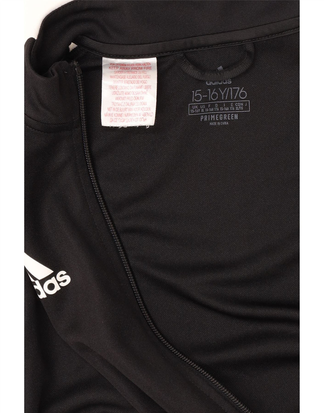 ADIDAS Chaqueta de chándal Aeroready para niño 15-16 años Negro Poliéster