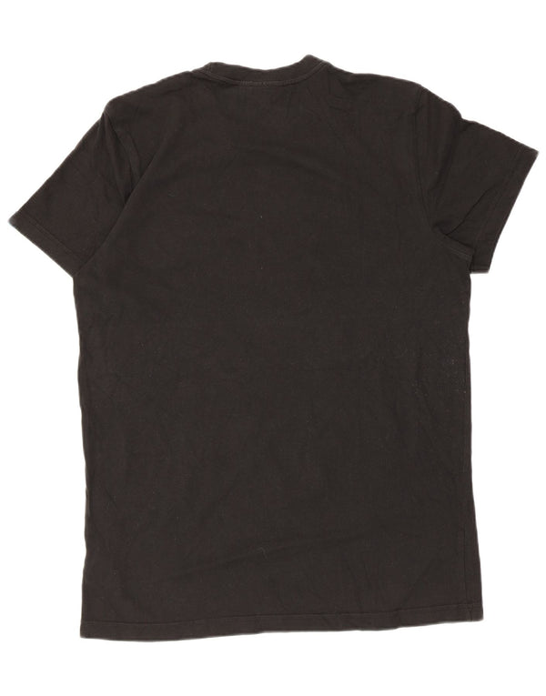Adidas - Camiseta con gráfico de tres rayas para hombre, talla grande, algodón negro