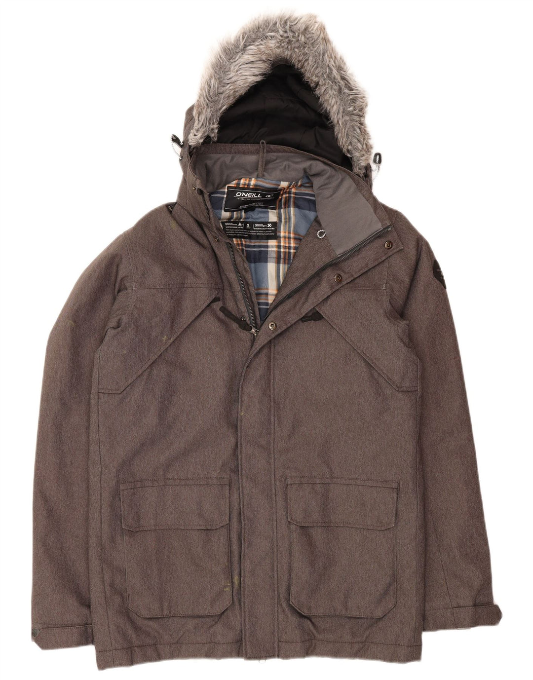 O'Neill Chaqueta cortavientos con capucha para hombre UK 36 Small Grey Poliéster