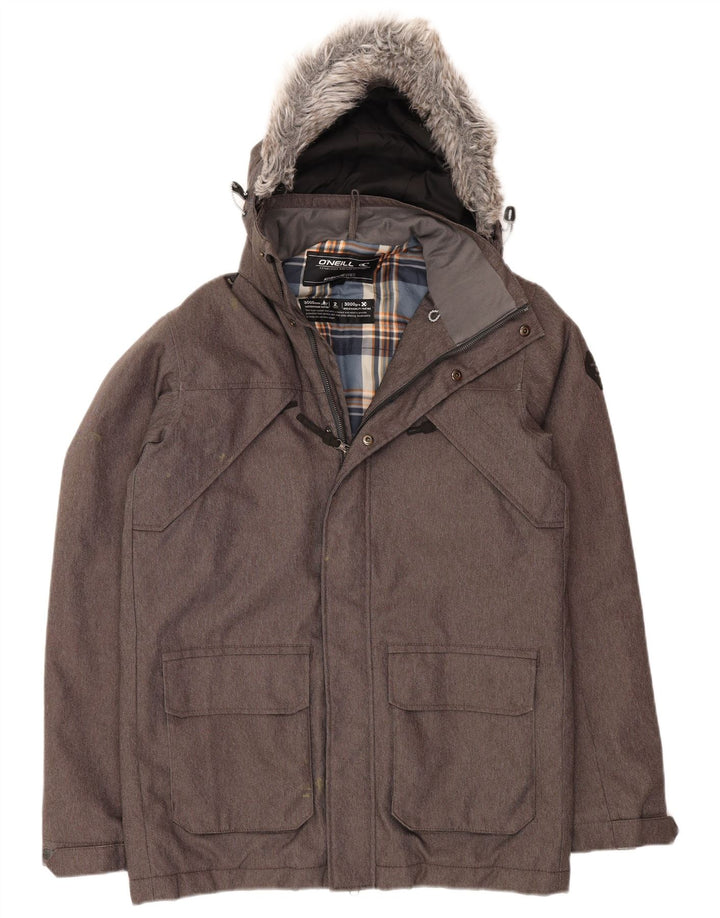 O'Neill Chaqueta cortavientos con capucha para hombre UK 36 Small Grey Poliéster