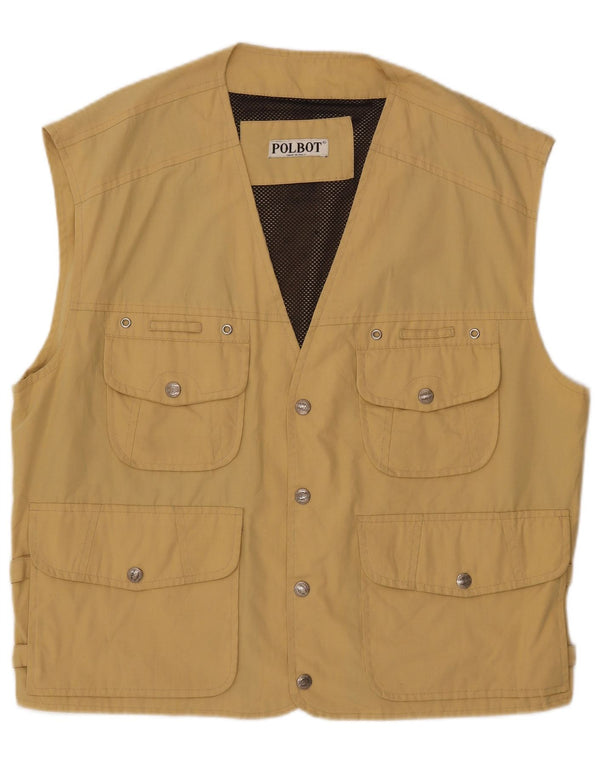 Polbot Chaleco utilitario para hombre UK 42 XL Beige
