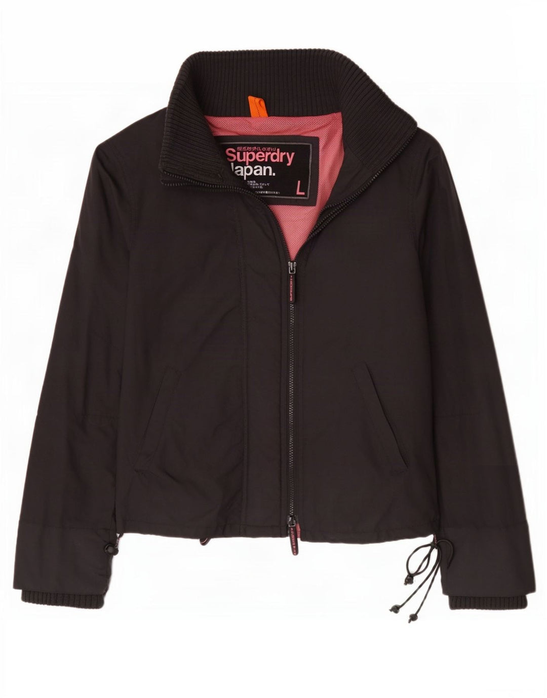 Chaqueta impermeable Superdry para mujer UK 46 Large Nylon negro