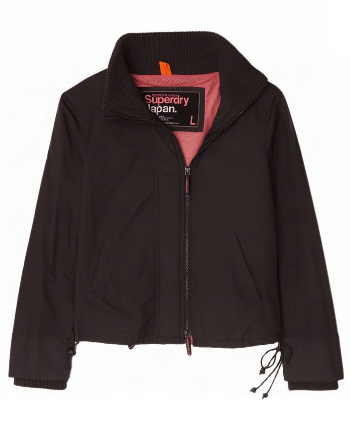 Chaqueta impermeable Superdry para mujer UK 46 Large Nylon negro
