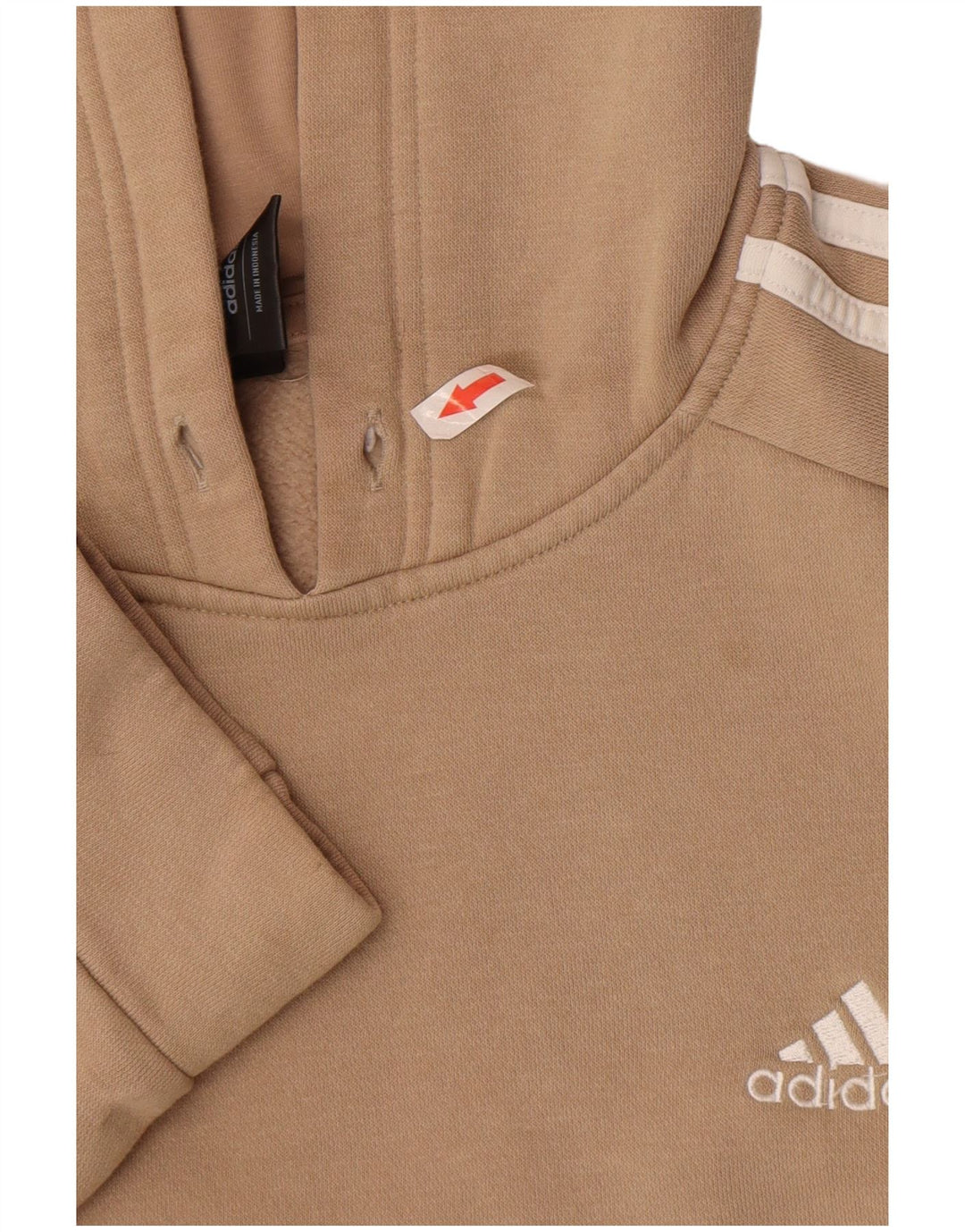 Adidas Hombre Sudadera Con Capucha Jumper Algodón Beige Medio