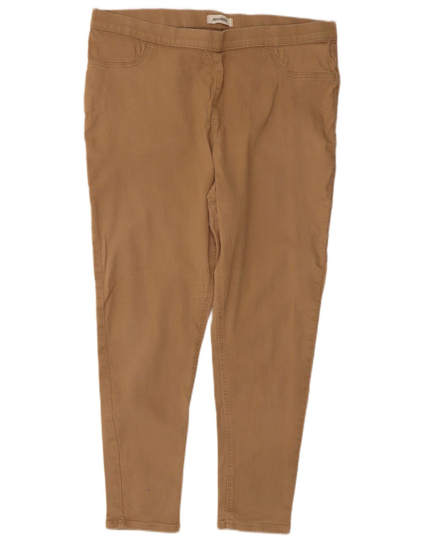 Marks & Spencer Vaqueros Jegging Cortos para Mujer UK 18 XL W36 L25 Algodón Beige