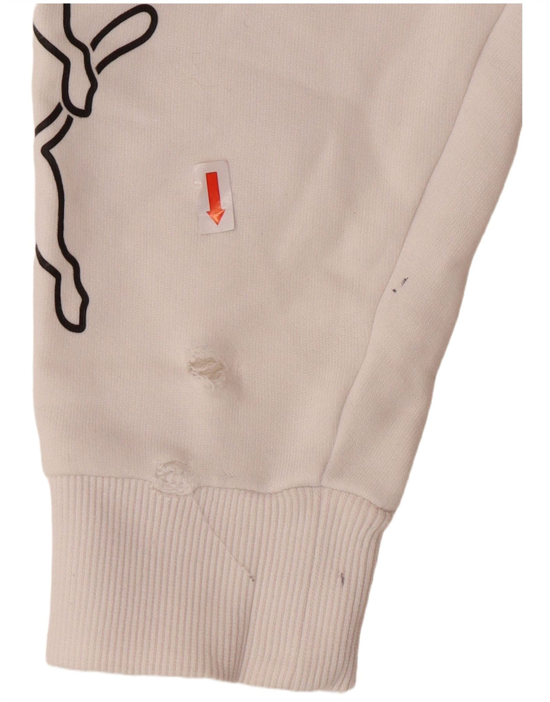 PUMA Jersey con capucha y gráfico extragrande para mujer UK 10 Small White Cotton