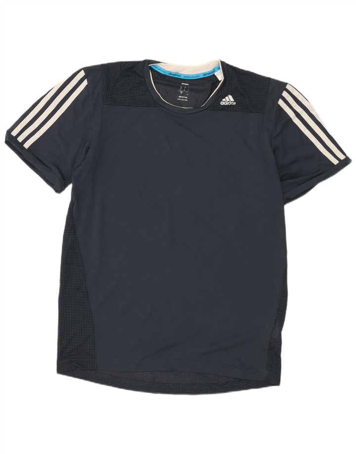Adidas Mens Climacool Camiseta Top Pequeño Azul Marino Poliéster