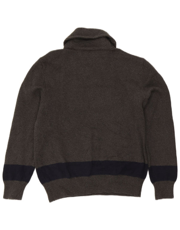 Polo Ralph Lauren - Jersey con cuello chal para hombre, color gris grande