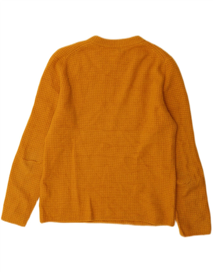 Jigsaw Jersey De Cuello Redondo Para Hombre Pequeño De Lana Naranja