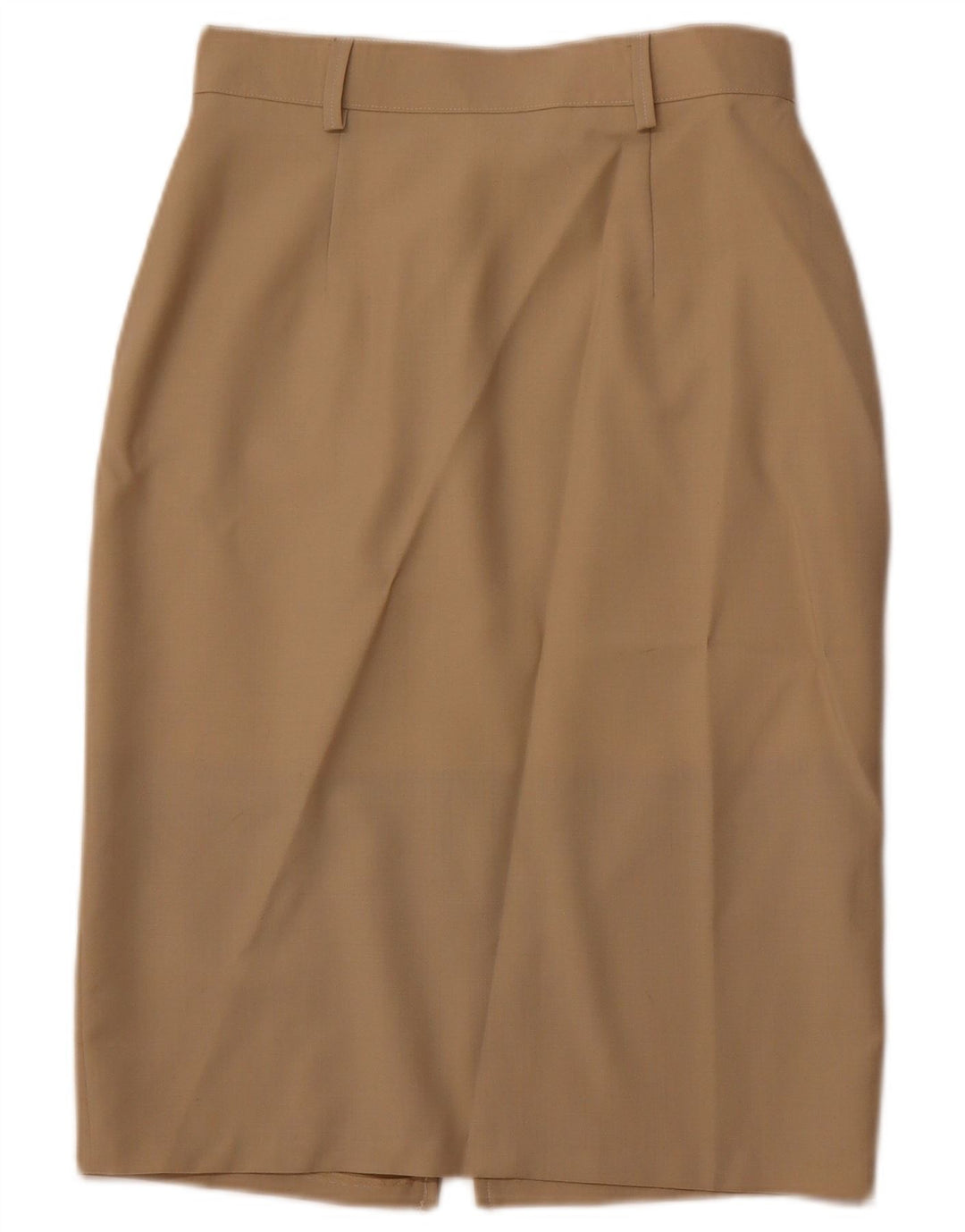 VINTAGE Falda lápiz para mujer IT 44 Mediana W28 Lana marrón