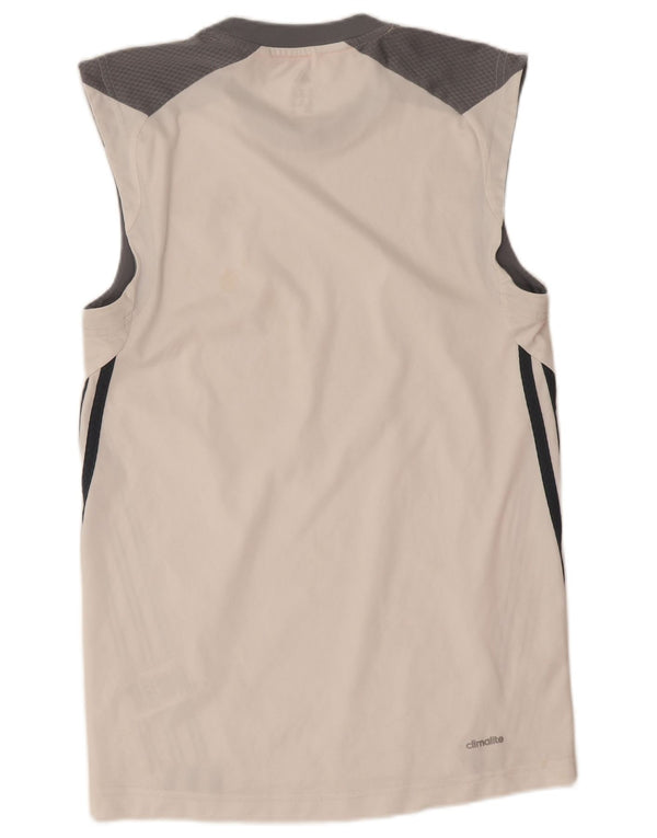 Adidas Hombre Chaleco Top XS Blanco Colorblock Poliéster Deportes