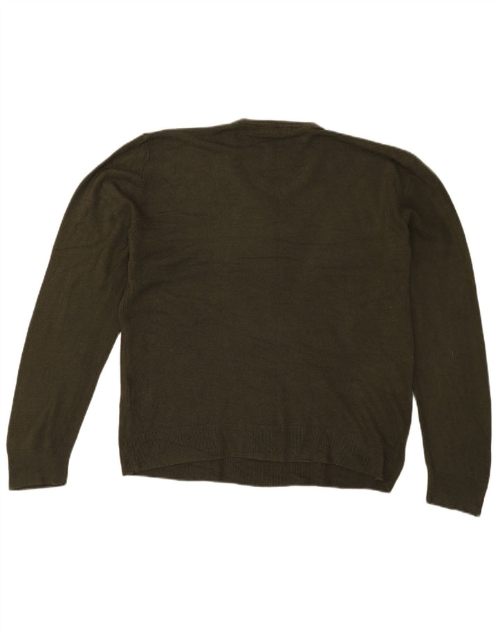 Marks & Spencer Suéter con Cuello en V para Hombre Acrílico Caqui Grande