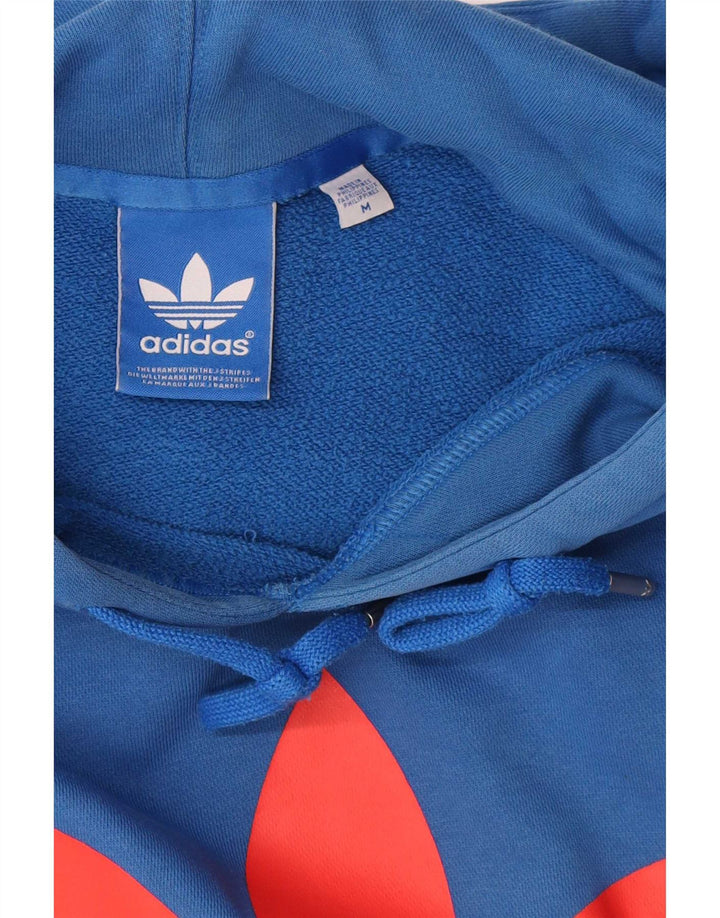 Adidas Hombre Sudadera Con Capucha Gráfica Jersey De Algodón Azul Medio