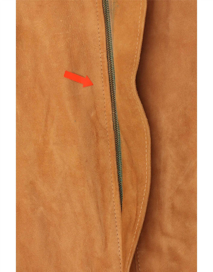 Chaqueta de ante vintage para hombre IT 46 Pequeño Beige