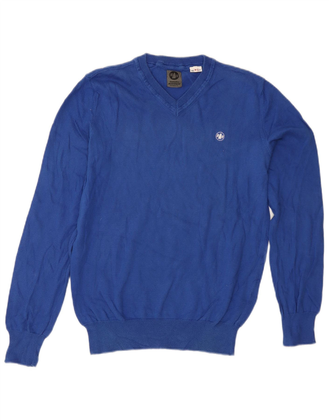 Murphy & Nye Jersey Regular Fit con Cuello En V para Hombre Algodón Azul Medio