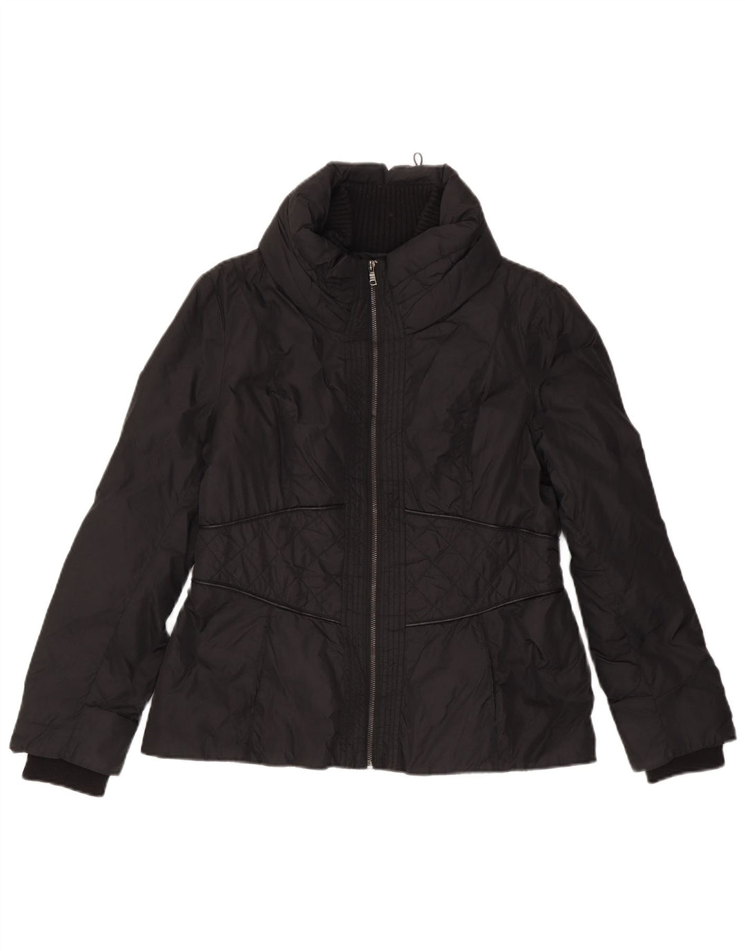 Zara Mujer Chaqueta Acolchada ES 40 XL Poliéster Negro