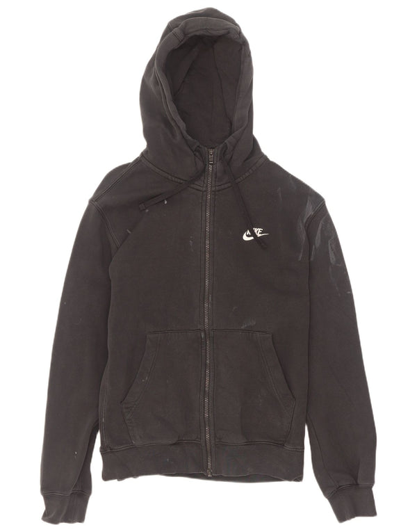 Nike Mens Zip Hoodie Sweater Small Black Cotton