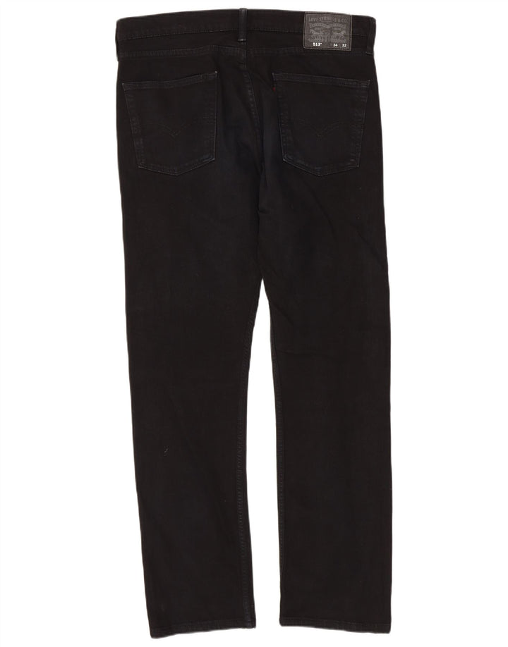 Levi's Vaqueros rectos ajustados 513 para hombre W34 L32 Algodón negro