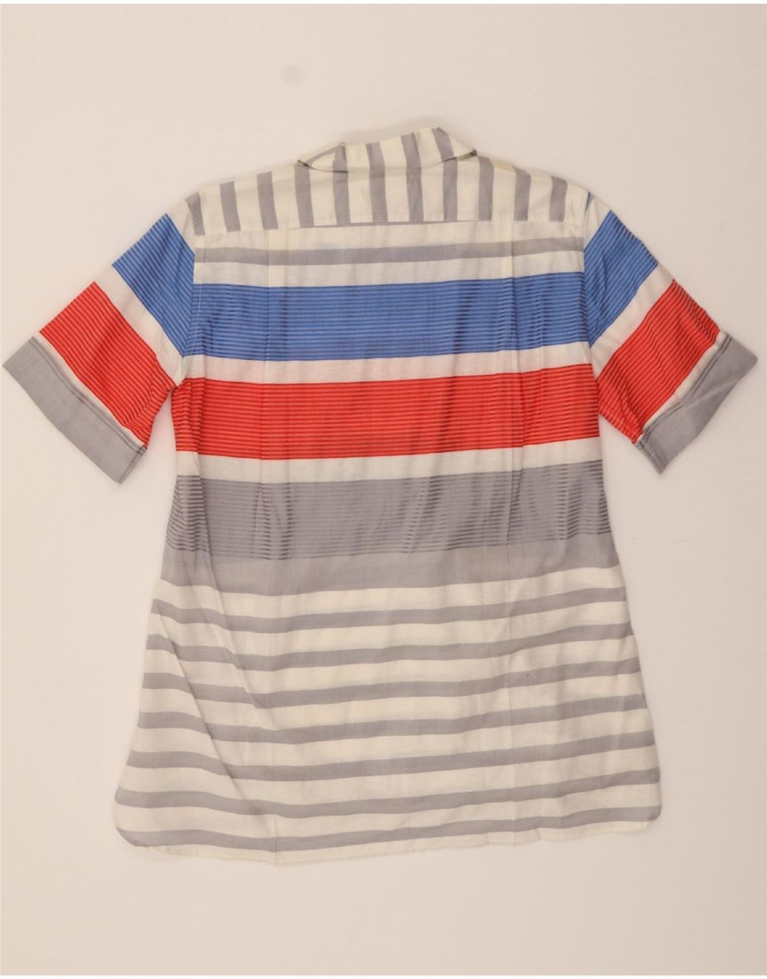 VINTAGE Mens Pullover Shirt Size 16 41 Large Multicoloured Striped Vintage Vintage and Second-Hand Vintage from Messina Hembry 
