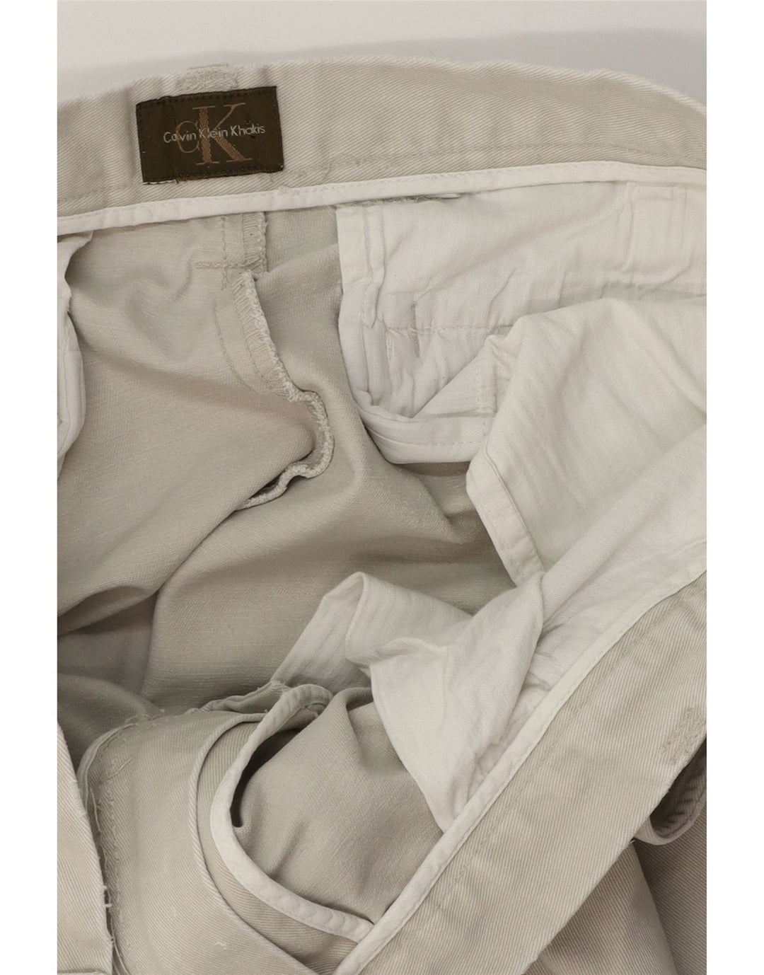 Pantalones chinos con corte de bota para hombre Calvin Klein W34 L32 Beige