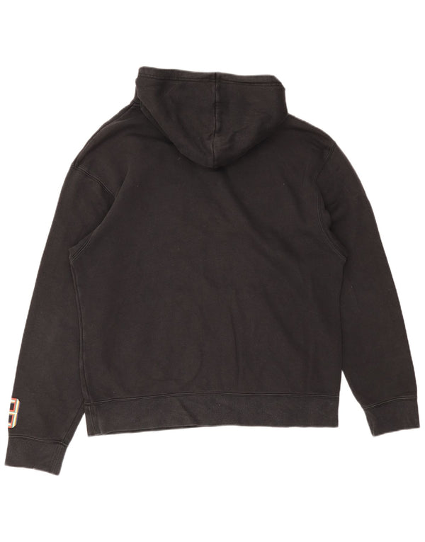 JORDAN Sudadera con capucha y ajuste estándar para hombre, talla mediana, algodón negro