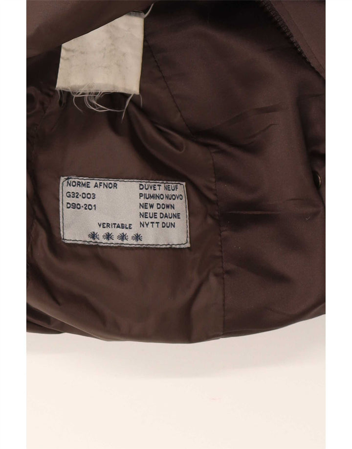 Moncler Mujer Abrigo Acolchado Talla 3 Grande Marrón