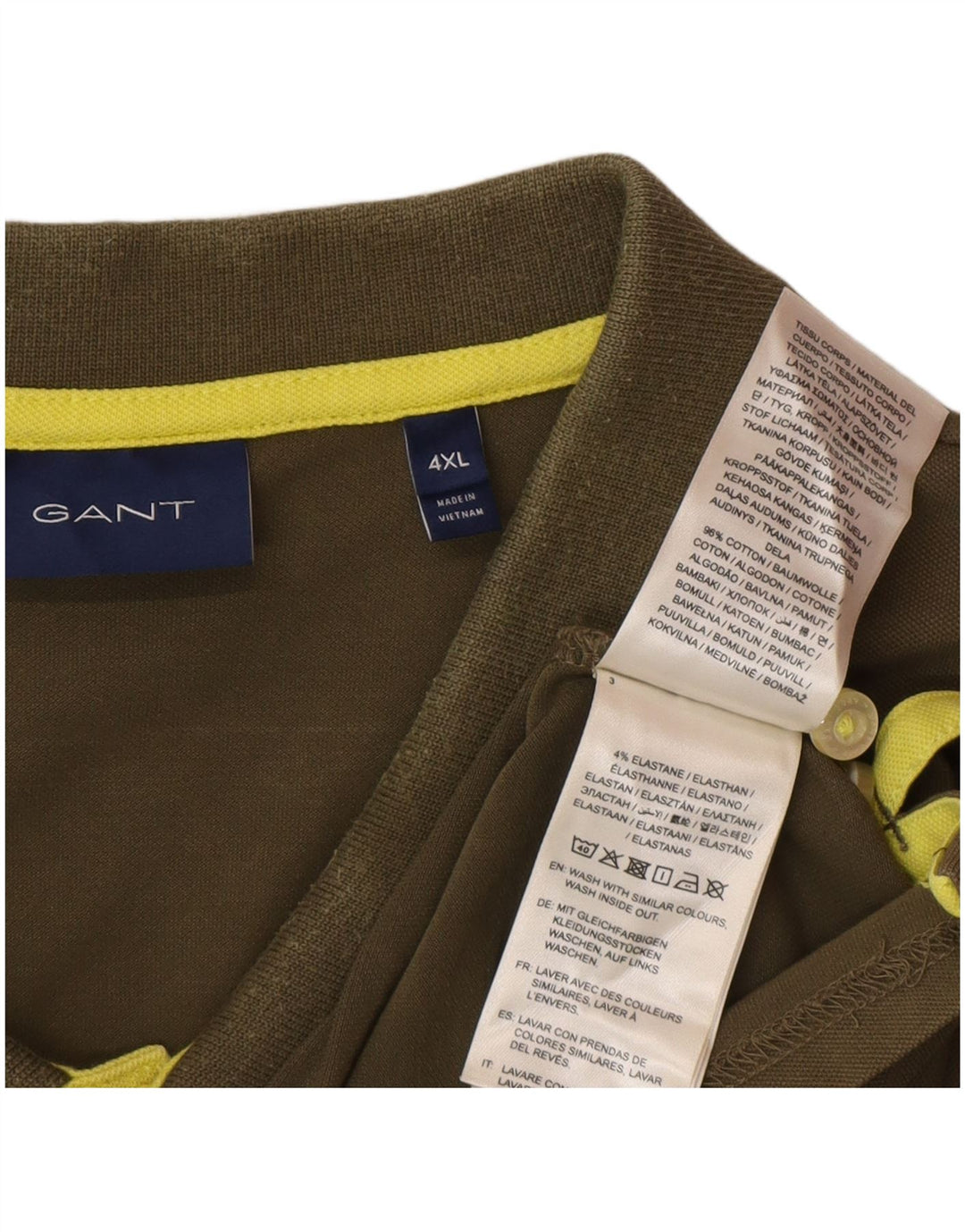 Gant Polo Hombre 4XL Caqui Algodón