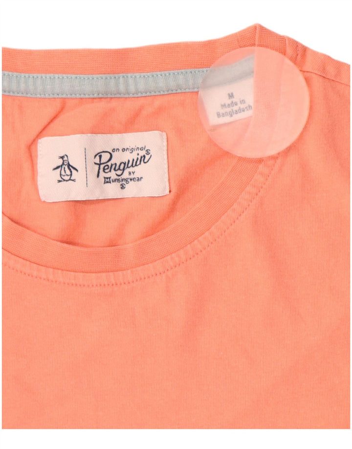 Camiseta Penguin Hombre Top Algodón Rosa Medio